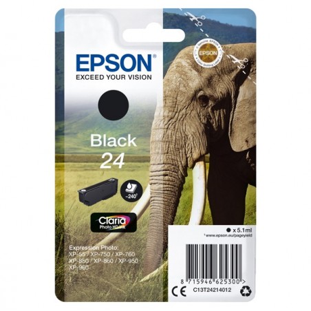 Epson Cartuccia ink 24 Nero C13T24214012 5,1ml