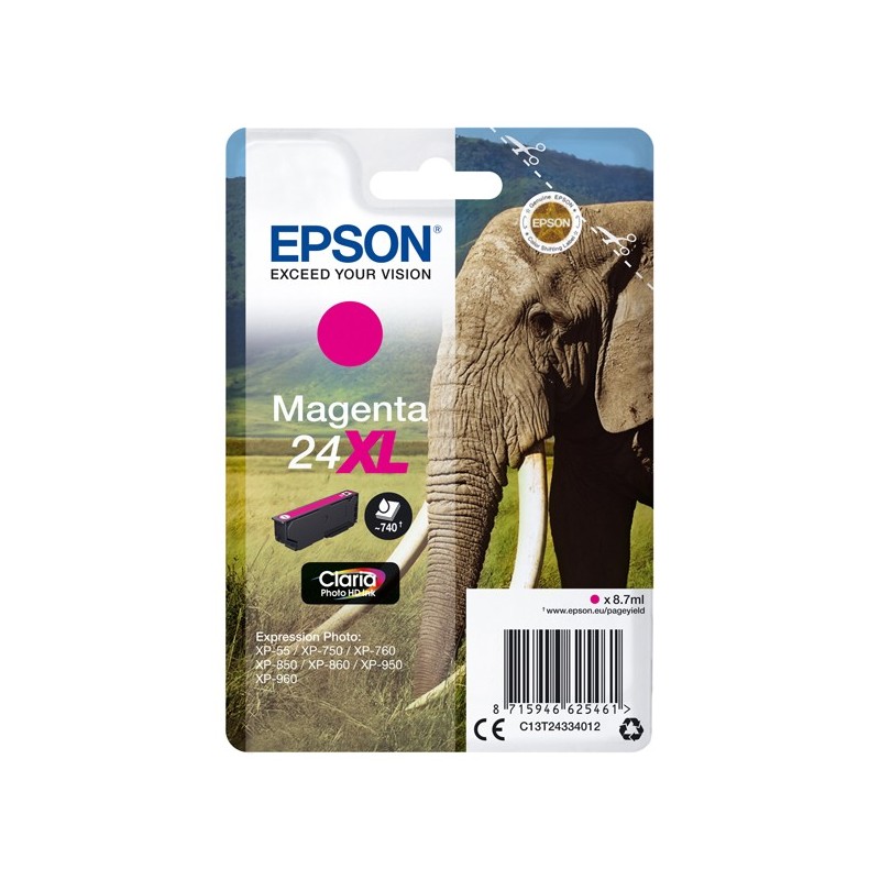 Epson Cartuccia ink 24XL Magenta C13T24334012 8,7ml