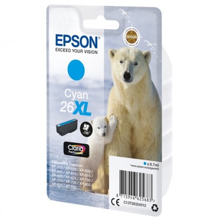 Epson Cartuccia ink 26XL Ciano C13T26324012 9,7ml