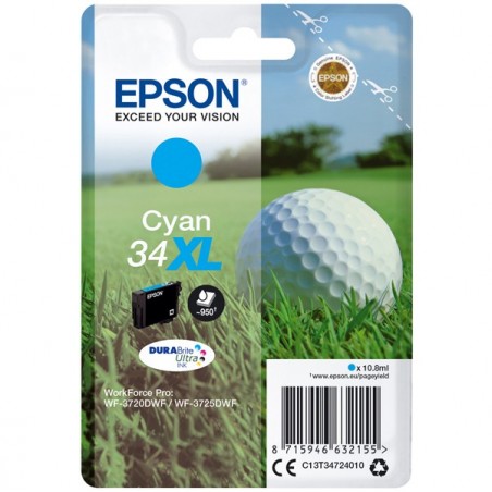 Epson Cartuccia ink 34XL Ciano C13T34724010 10,8ml