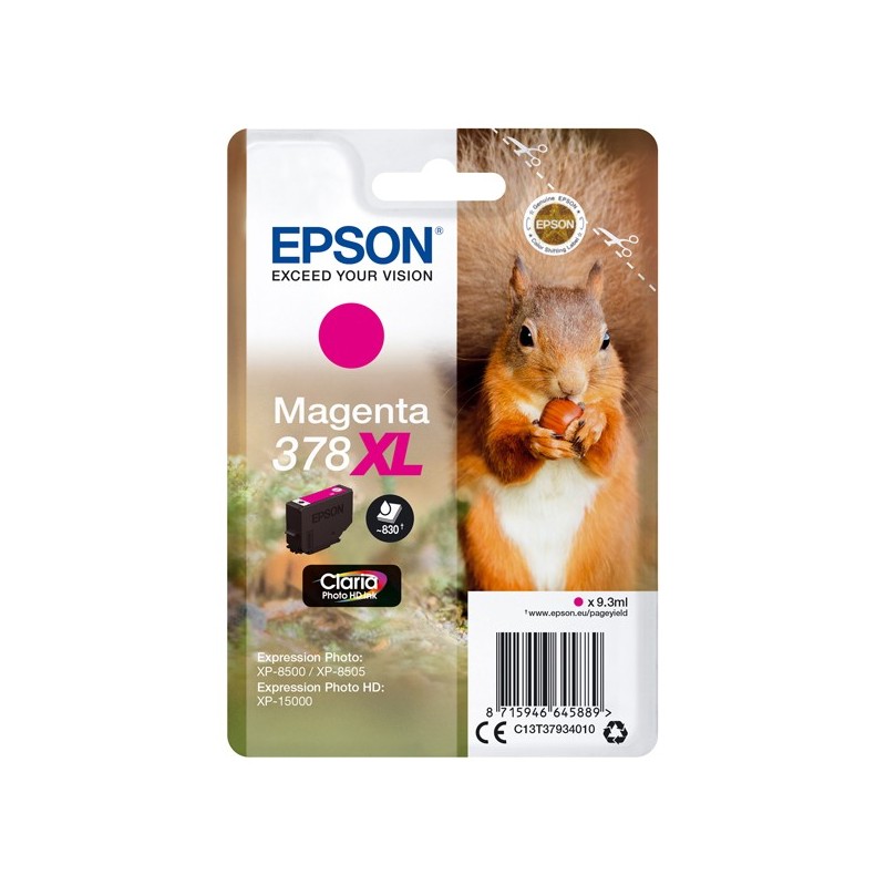 Epson Cartuccia ink 378XL Magenta C13T37934010 9,3ml