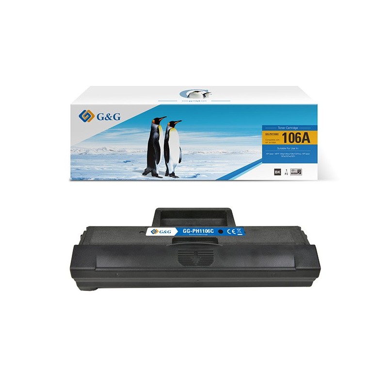 G&G Toner Compatibile per Hp W1106A Nero 1.000 pag