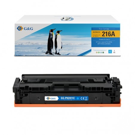 G&G Toner Compatibile per Hp W2411A Ciano 850 pag