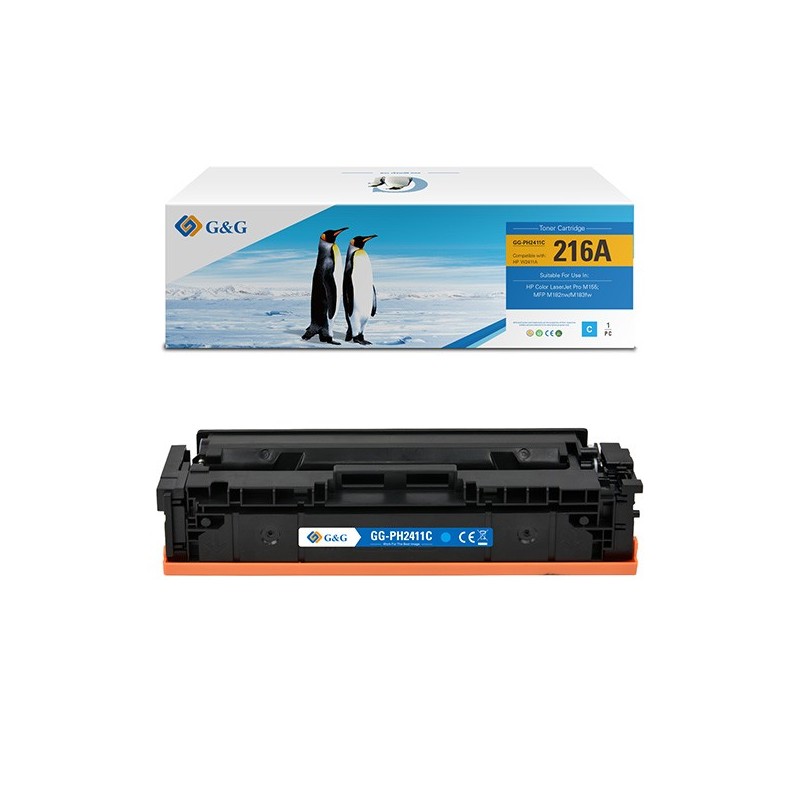 G&G Toner Compatibile per Hp W2411A Ciano 850 pag