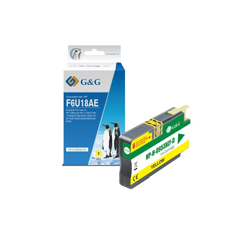 G&G Cartuccia ink Compatibile per HP 953XL Giallo