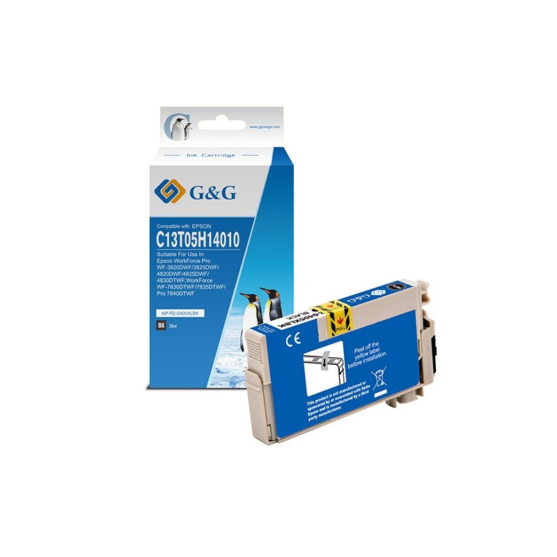 G&G Cartuccia ink Compatibile per Epson WorkForce Pro WF3820DWF/3825DWF/4820DWF Nero
