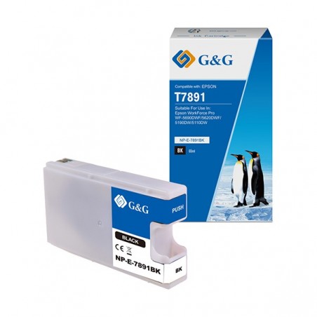 G&G Cartuccia ink Compatibile per Epson workforce pro wf5690dwf/ wf5620dwf Nero