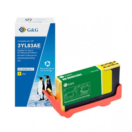 G&G Cartuccia ink Compatibile per HP 912XL Giallo