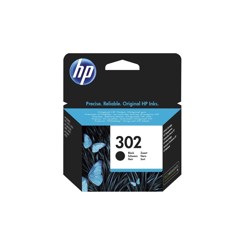 Hp Cartuccia ink originale 302 Nero F6U66AE 190 pag