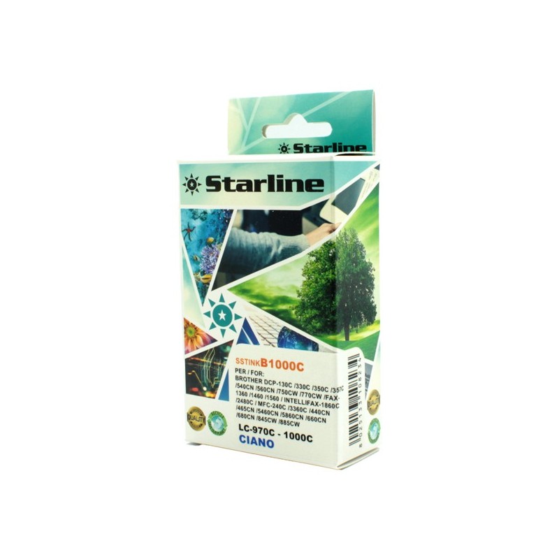Starline Cartuccia ink per Brother Ciano LC1000C 20ml