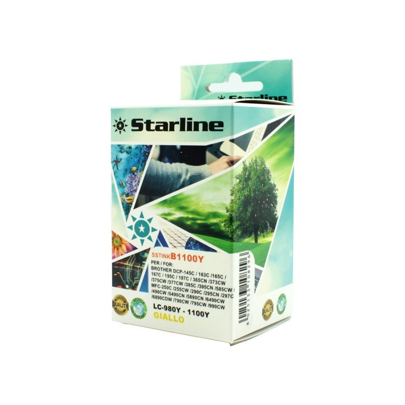 Starline Cartuccia ink per Brother Giallo LC980Y 16ml