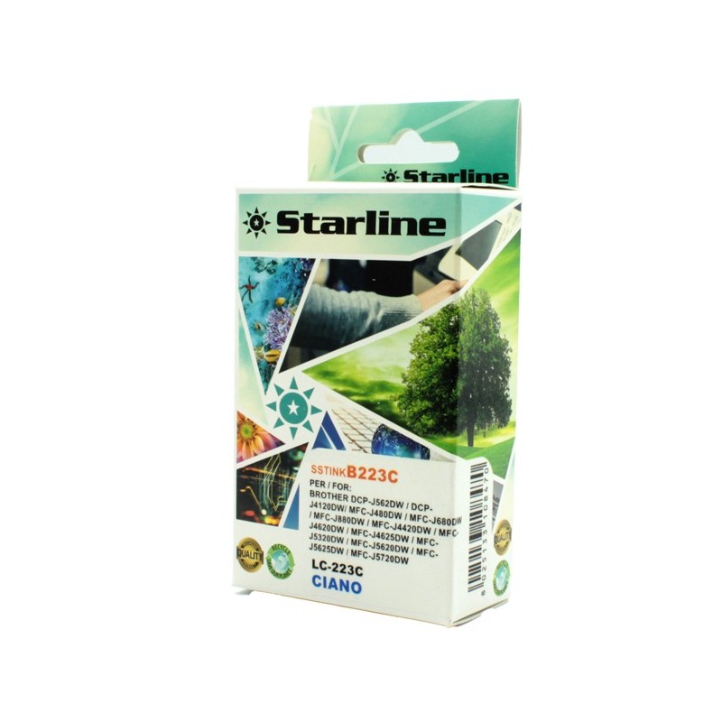 Starline Cartuccia ink per Brother Ciano LC223C 9ml