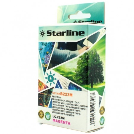 Starline Cartuccia ink per Brother Magenta LC223M 9ml
