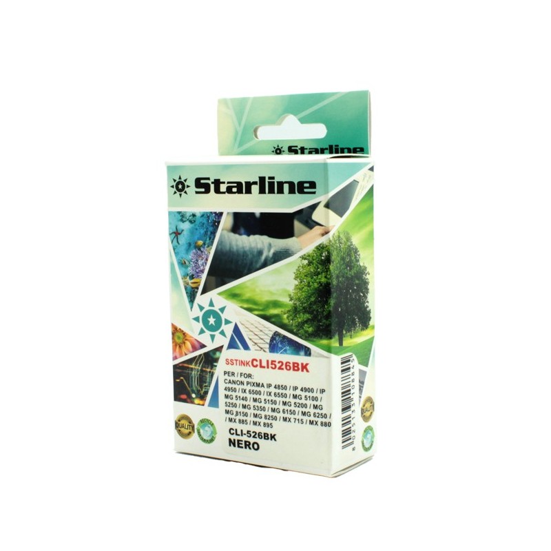 Starline Cartuccia ink per Canon Nero CLI526 BK 9ml