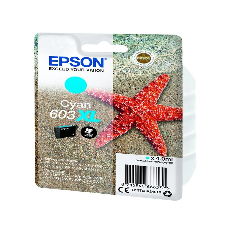 Epson Cartuccia ink 603XL ciano C13T03A24010 350 pag