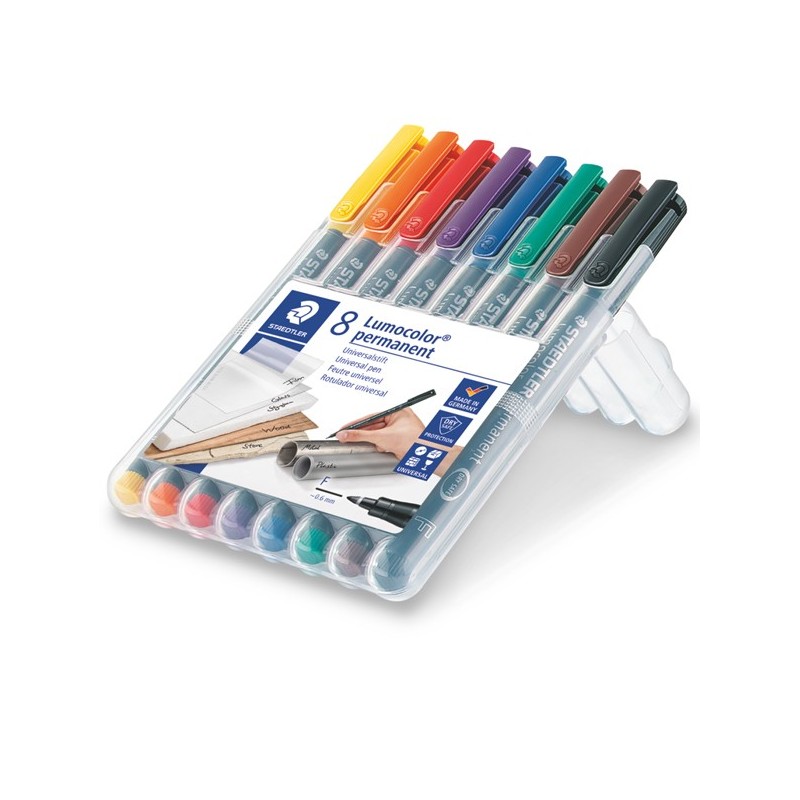 Pennarello Astucci Lumocolor Permanent 318 punta 0,6 mm colori assortiti Staedtler