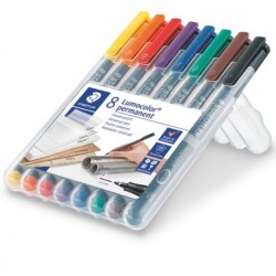 Pennarello Astucci Lumocolor Permanent 318 punta 0,6 mm colori assortiti Staedtler