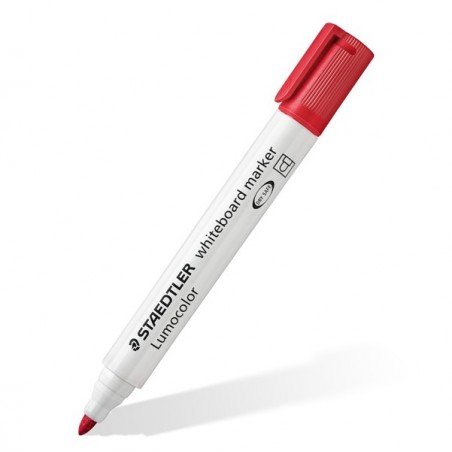Pennarelli Lumocolor whiteboard 351 punta tonda tratto 2 mm rosso Staedtler