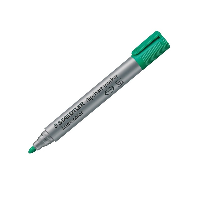 Marcatore Lumocolor Flipchart 356 a base d'acqua punta tonda 2 mm verde Staedtler