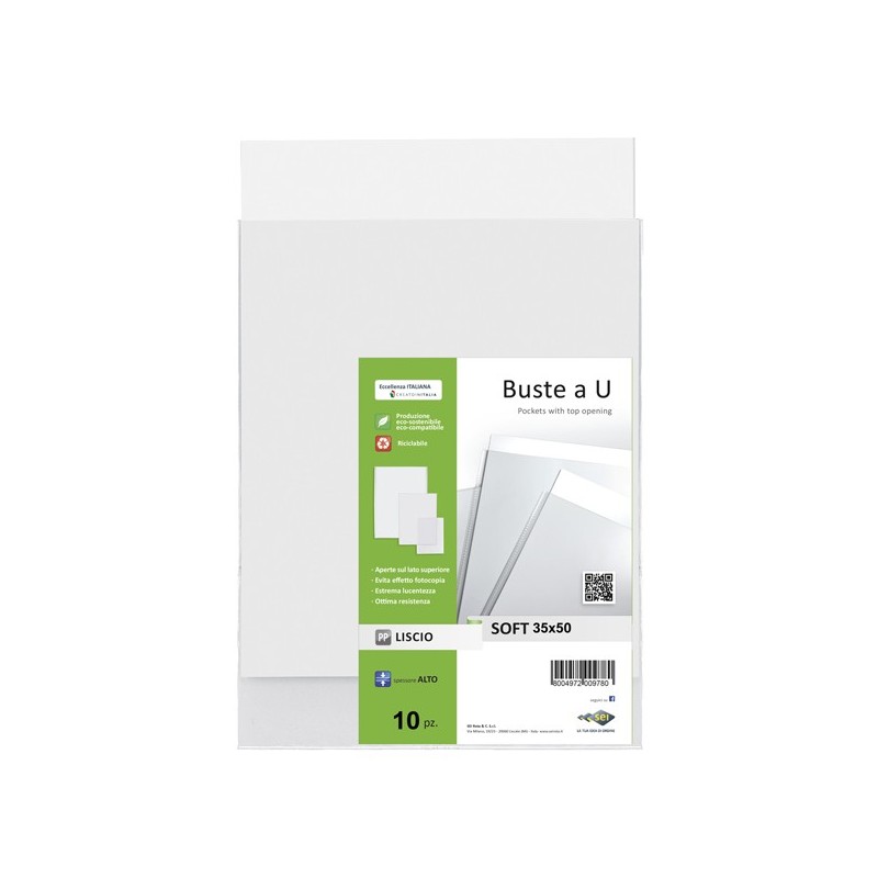 Buste a sacco Soft PPL 35 x 50 cm liscio trasparente Sei Rota conf. 10 pezzi