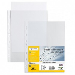 Buste forate Atla medium buccia 22 x 30 cm trasparente Sei Rota conf. 25 pezzi