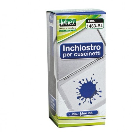 Inchiostro per cuscinetti 30 ml senza olio blu Lebez