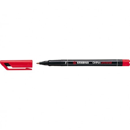 Pennarello OHPen universal permanente 842 punta fine 0,7 mm rosso Stabilo
