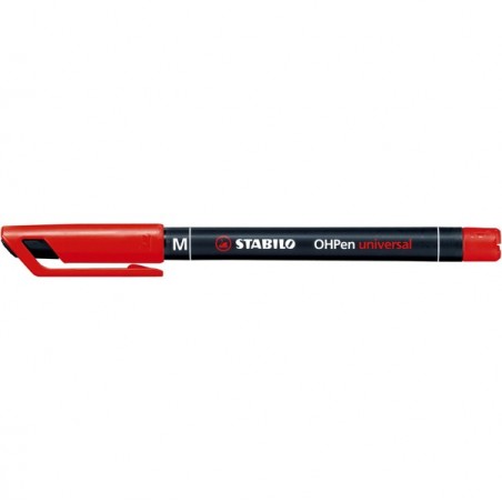 Pennarello OHPen universal permanente 843 punta media 1,0 mm rosso Stabilo
