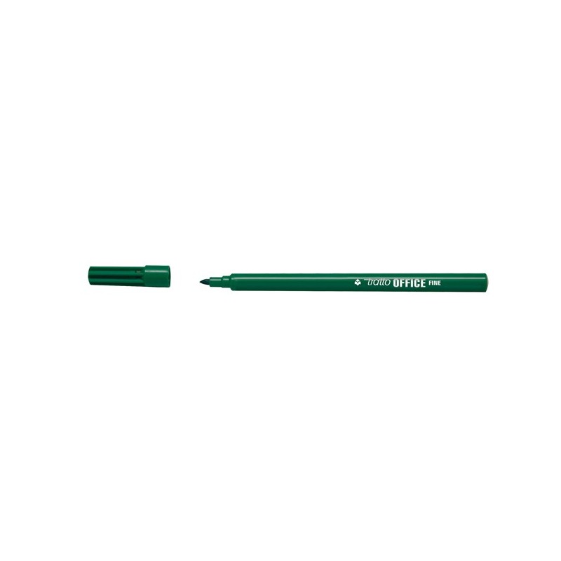 Pennarelli Office punta feltro punta fine tratto 0,7 mm verde conf. 12 pezzi