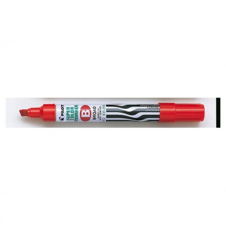 Marcatore Super Color permanente punta scalpello 5 mm rosso Pilot