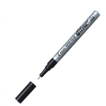 Marcatore a vernice Super Color punta extra fine 1 mm argento Pilot