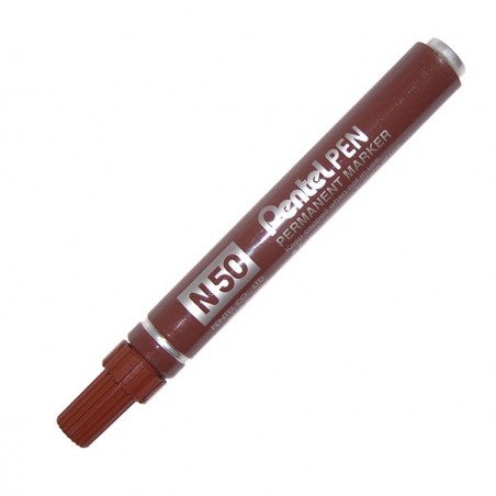 Marcatore permanente N50 punta tonda marrone Pentel