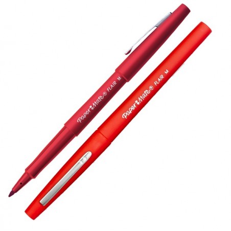 Pennarello Flair Nylon punta feltro punta 1,10mm rosso Papermate