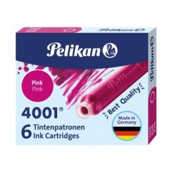 Cartucce inchiostro 4001 (TP/6) lunghezza 39mm rosa Pelikan conf. 6 pezzi
