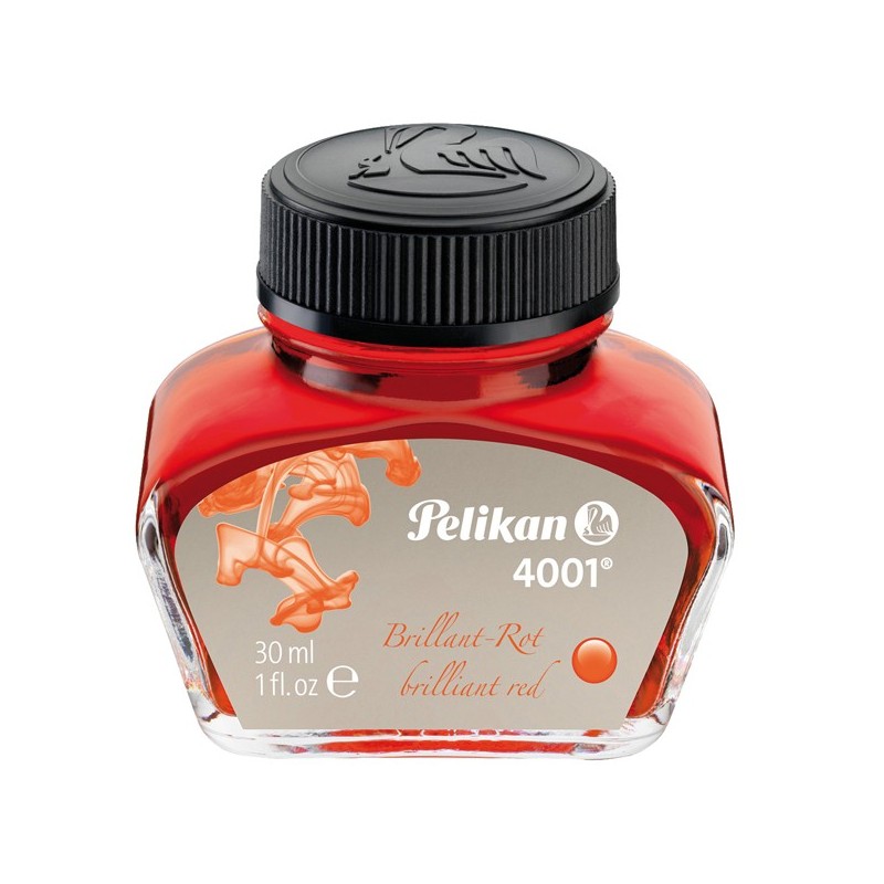 Inchiostro stilografico 4001 30 ml rosso Pelikan