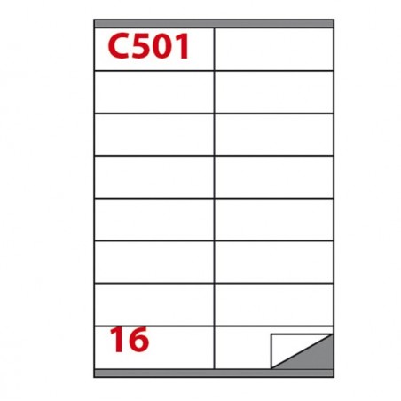 Etichette adesive C/501 in carta permanenti 105 x 36 mm 16 et/fg 100 fogli bianco Markin
