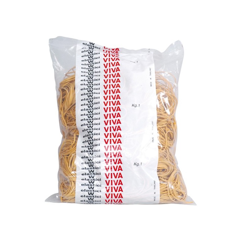Elastici ad anello diametro 15 cm 1 kg gomma giallo Viva