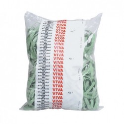 Elastici fettuccia diametro 7 x 0,8 cm gomma 1 kg verde Viva