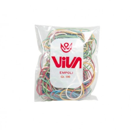 Elastici ad anello misure e colori assortiti 100 gr gomma Viva