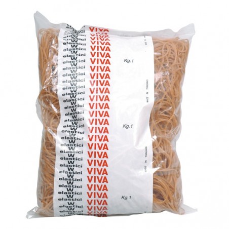 Elastici ad anello diametro 7 cm 1 kg caucciù avana Viva
