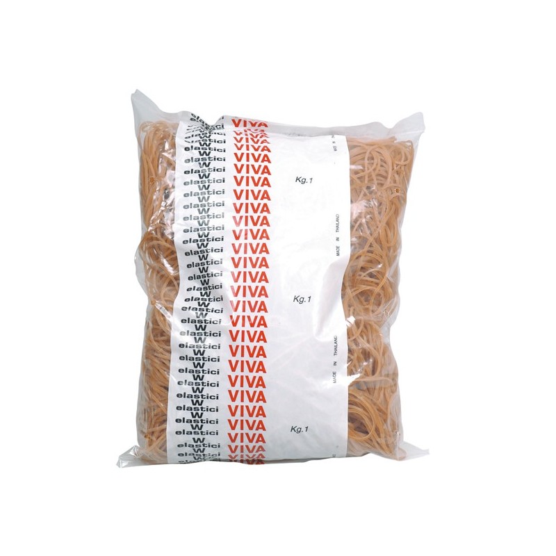 Elastici ad anello diametro 10 cm 1 kg caucciù avana Viva