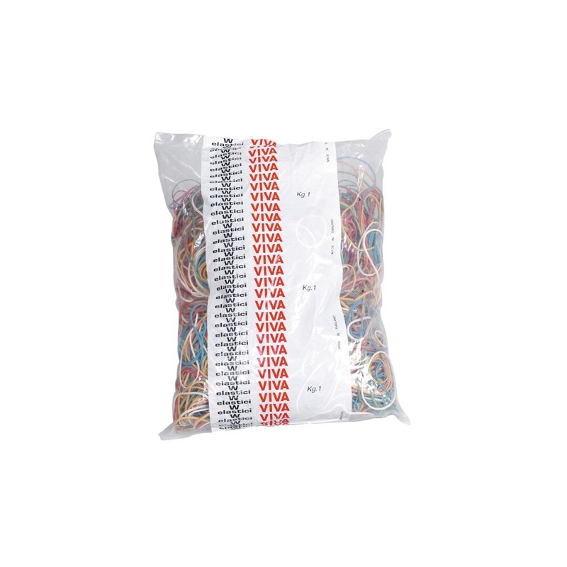 Elastici ad anello misure e colori assortiti 1 kg gomma Viva