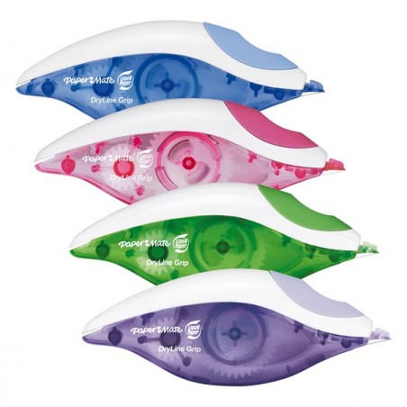 Correttore a nastro Dryline Grip 5mm x 8,5mt colori assortiti Papermate