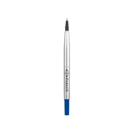 Refill roller Quink standard punta media metallo blu Parker