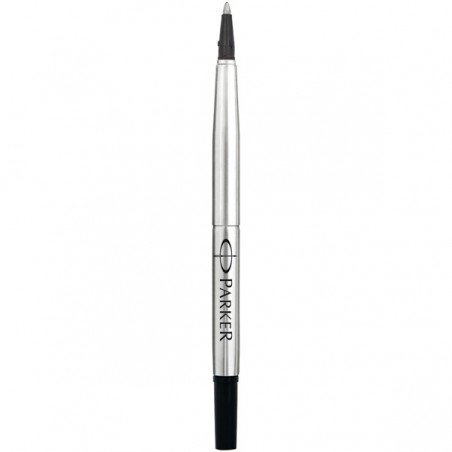 Refill roller Quink standard punta media metallo nero Parker