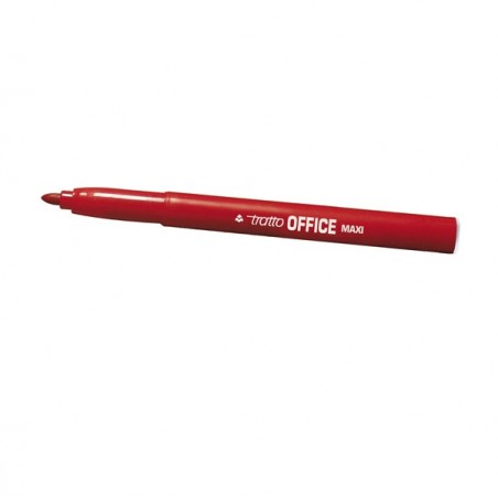 Pennarelli Office punta feltro punta maxi tratto 0,802,00mm rosso Tratto conf. 12 pezzi