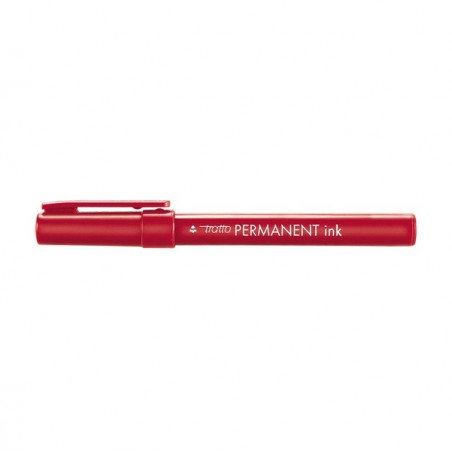Marcatore Tratto Permanent Ink punta tonda 2,00mm rosso Tratto conf. 12 pezzi