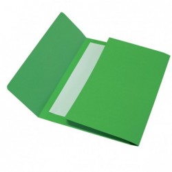 Cartelline a busta cartoncino Bristol 200 gr 26x34 cm verde Cartotecnica del Garda conf. 25 pezzi