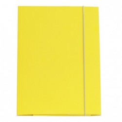 Cartellina con elastico cartone plastificato 3 lembi 25x34 cm giallo Cartotecnica del Garda