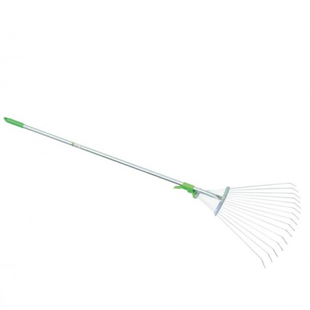 Scopa regolabile per erba e foglie metallo Verdemax